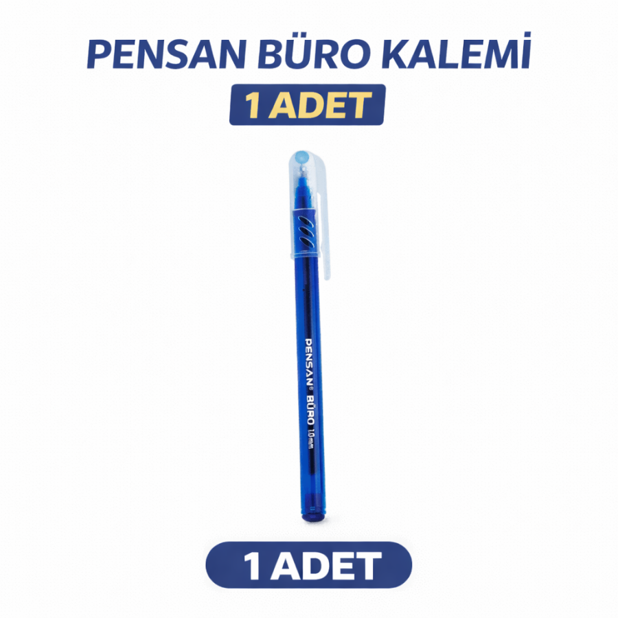 Pensan Büro Ballpoint Pen 1.0 mm Blue 1 Piece Pensan Büro Ballpoint Pen 1.0 mm Blue 1 Piece