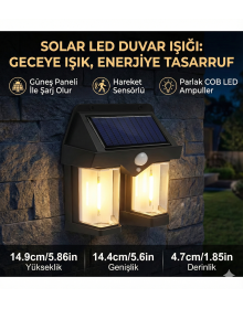 Rustic Bulb Double Solar Wall Sconce Solar Powered with Motion Sensor