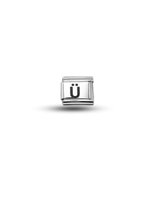 Nomination Bracelet Compatible Letter U Charm – Stainless Steel Letter Module – Personalized Bracelet Accessory