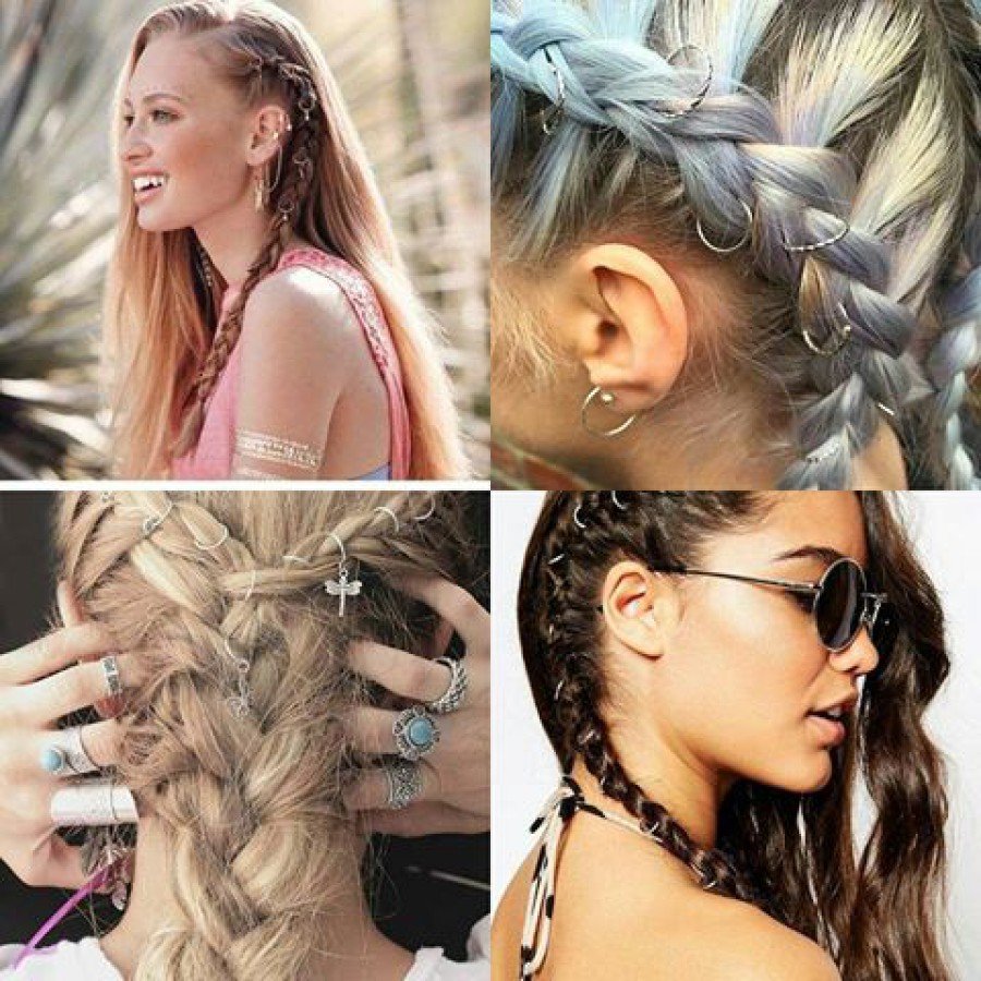Hair Piercing - Hair Ring - Gold Hair Piercing - Hair Ring - Gold