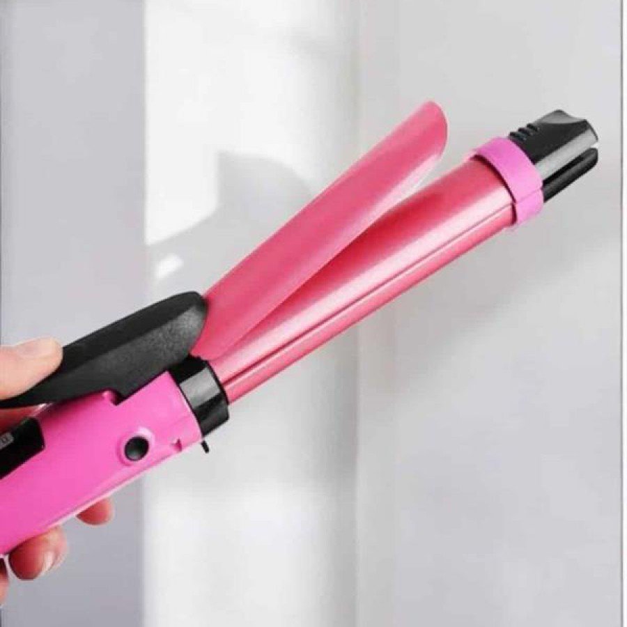 Hair Styler Straightener And Tongs Heat Adjustable