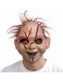 Haired Caki Green Eye Horror Mask – Realistic Stitched and Detailed Mask