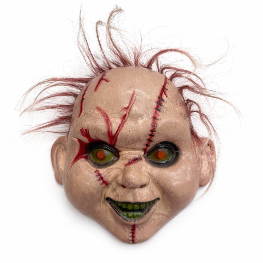 Haired Caki Green Eye Horror Mask – Realistic Stitched and Detailed Mask