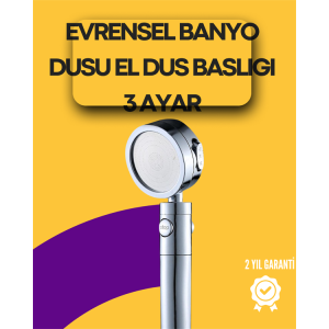 360° Movable Shower Head with Robust Metal Hose Connection