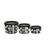 Storage Container 3 Sizes Nested Easy to Store Doesn't Take Up Space - (360-800-1400ml)