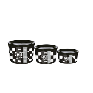 Storage Container 3 Sizes Nested Easy to Store Doesn't Take Up Space - (360-800-1400ml)