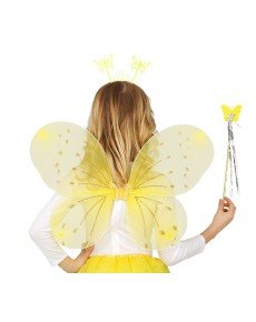 Yellow Butterfly Boy-Girl Set – 50 cm Butterfly Wing, Crown and Scepter