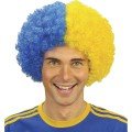 Blonde Navy Blue Curly Afro Bonus Wig Fan Bonus Hair