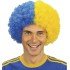 Blonde Navy Blue Curly Afro Bonus Wig Fan Bonus Hair