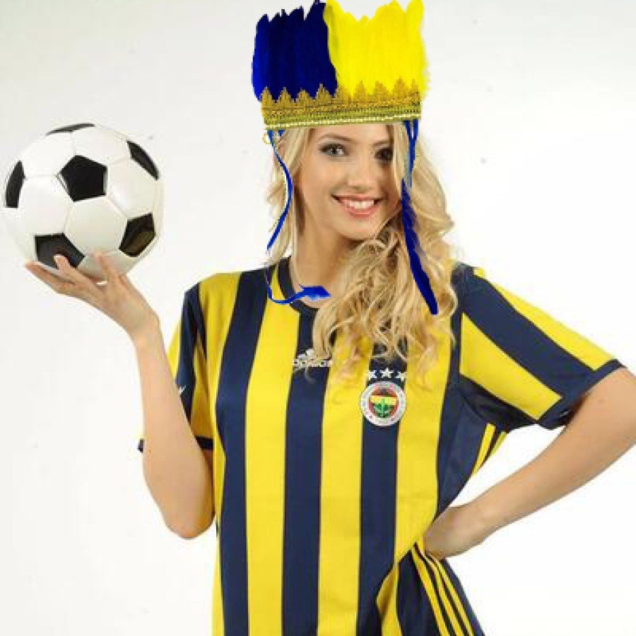 Yellow Navy Blue Fan Feather Headband