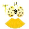 Yellow Color Bee Wing Costume Set (Tutu, Wing, Crown, Wand)