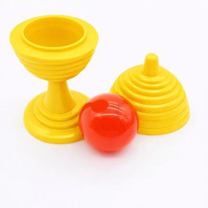 Yellow Color Magic Cup Losing Ball Game 7 cm