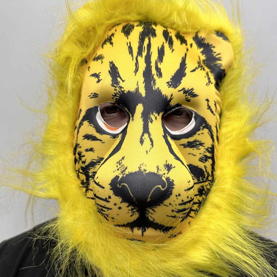 Yellow Maned Yellow Haired Lion Mask Mega Plush No 2