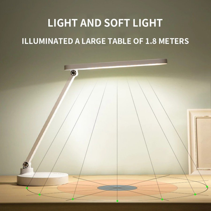 Rechargeable 40 LED Study Reading Light Stepped Desk Lamp Adjustable Color Tone and Brightness PS-1912