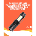 Rechargeable LED Flashlight - 14500 Battery Included, 4 Light Modes, Mini Size
