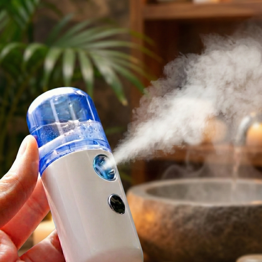 Şarjlı Mini Yüz Nemlendirici Dezenfektan Cihazı Mist Sprayer Şarjlı Mini Yüz Nemlendirici Dezenfektan Cihazı Mist Sprayer