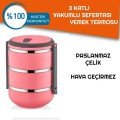 Lunchbox Food Thermos Storage Container Thermos Set of 3 - STEEL