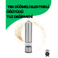 Electric Salt Pepper Grinder with Transparent Chamber Battery Operated Portable Kitchen Tool