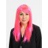 Candy Pink Dark Pink Color Long Straight Party Wig