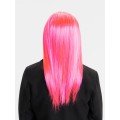 Candy Pink Dark Pink Color Long Straight Party Wig