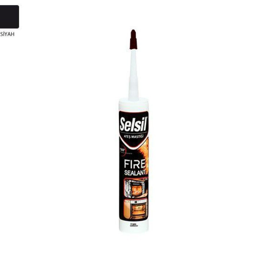 Selsil Fire Sealant Black 300 ml Resistant to 1500 Degrees Selsil Fire Sealant Black 300 ml Resistant to 1500 Degrees