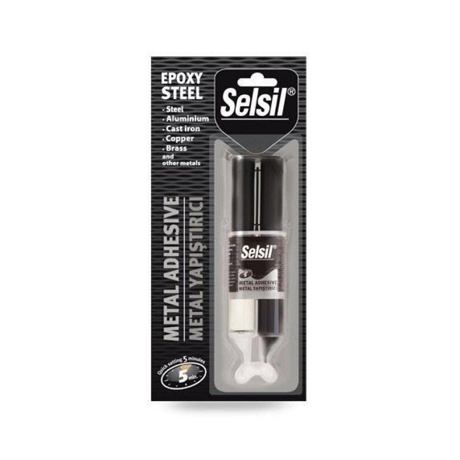 Selsil Epoxy Metal Adhesive Injector 5 Minutes 28 Gr Selsil Epoxy Metal Adhesive Injector 5 Minutes 28 Gr