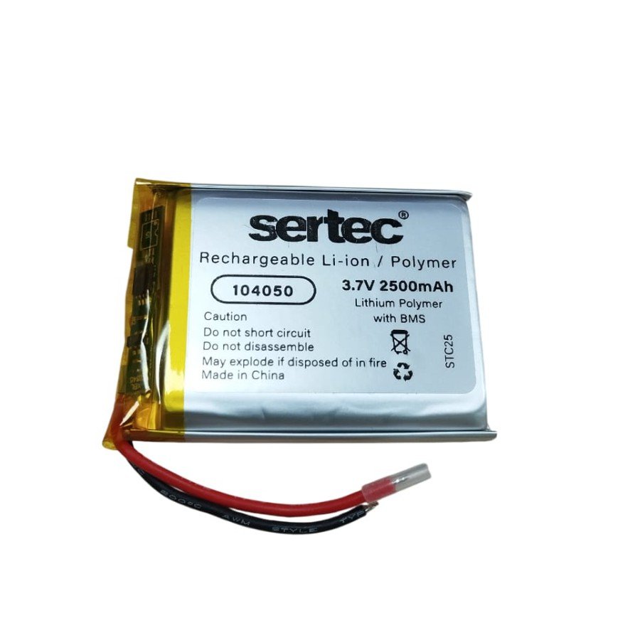 104050 3.7V 2500mAh Li-Polymer Battery (Circuit/1.5A) 104050 3.7V 2500mAh Li-Polymer Battery (Circuit/1.5A)