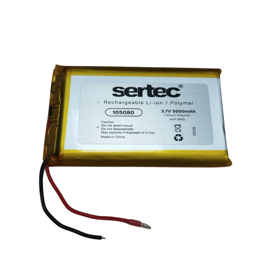 105080 3.7V 5000 mAh Li-Polymer Battery (Circuit/1.5A) 105080 3.7V 5000 mAh Li-Polymer Battery (Circuit/1.5A)