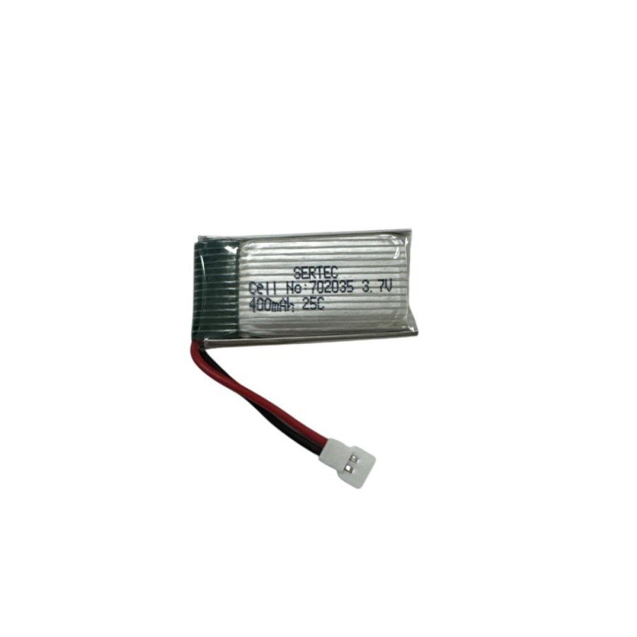 702035 / 3.7V - 400mAh - 25C WHITE SOCKET 702035 / 3.7V - 400mAh - 25C WHITE SOCKET