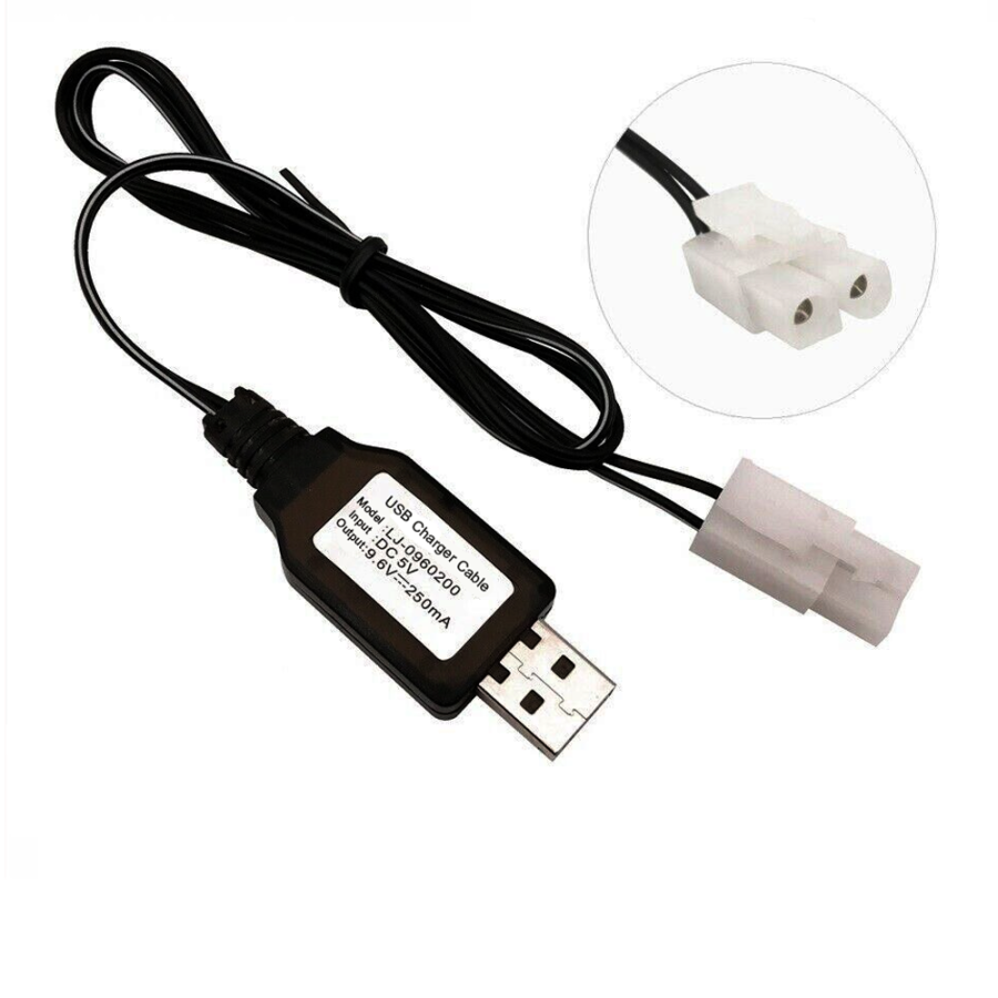 9.6V NI-CD / NI-MH Toy Battery USB Charging Cable 9.6V NI-CD / NI-MH Toy Battery USB Charging Cable