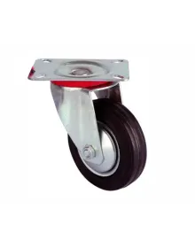 Service Wheel - Black Swivel with Table - Diameter 150 mm