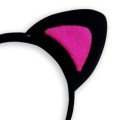 Cute Cat Ear Fluffy Cat Crown Black Inside Candy Fuchsia Color 17x15 cm Cute Cat Ear Fluffy Cat Crown Black Inside Candy Fuchsia Color 17x15 cm