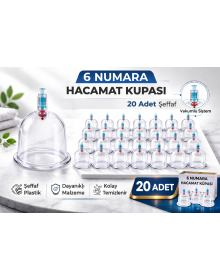 Size 6 Cupping Cup 20 Pieces Vacuum Cup Durable Plastic Manual Cupping Cup