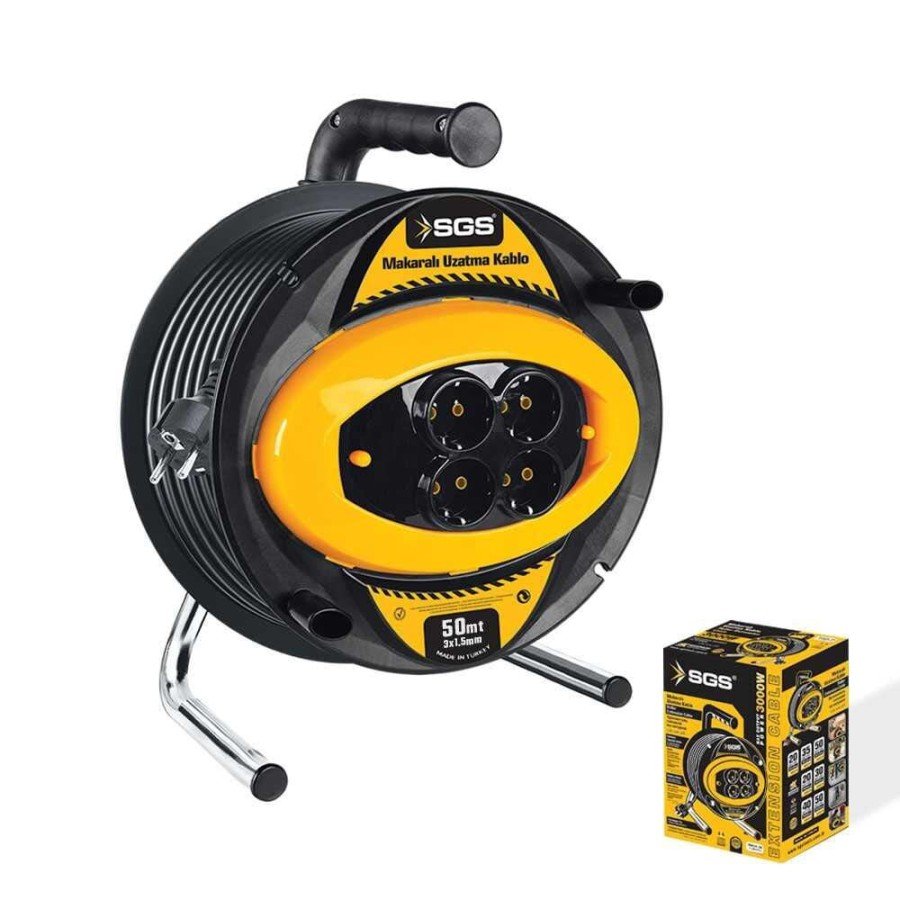 Sgs 2132 50 Meters Reel Extension Cable 3X1.5 Cable
