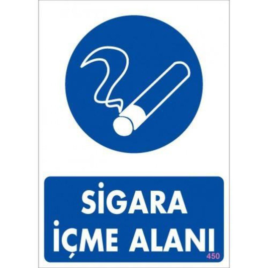 Smoking Area Warning Sign 25x35 CODE: 450