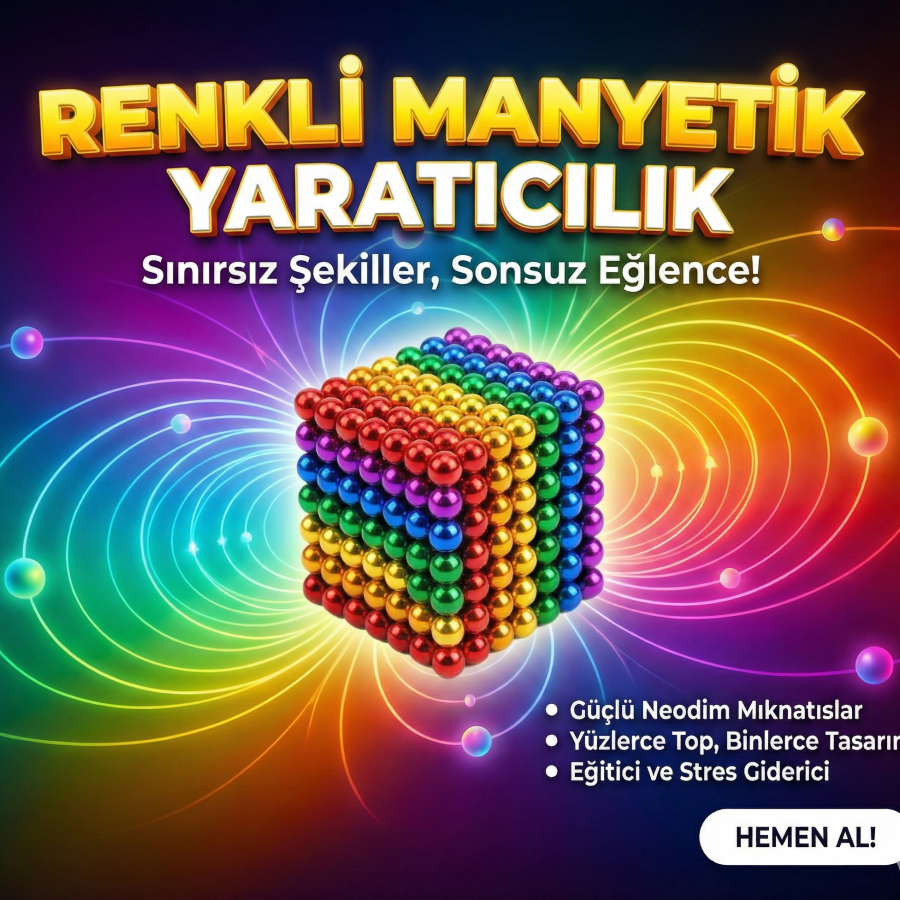 Sihirli Manyetik Toplar Dyum Mıknatıs Küp Bilye 216 Adet Cube Küp Dymium