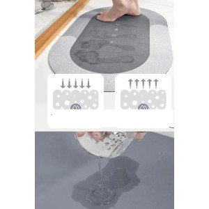 Magic Water Absorbent Anti-Slip Bath Mat Bathroom Foot Mat