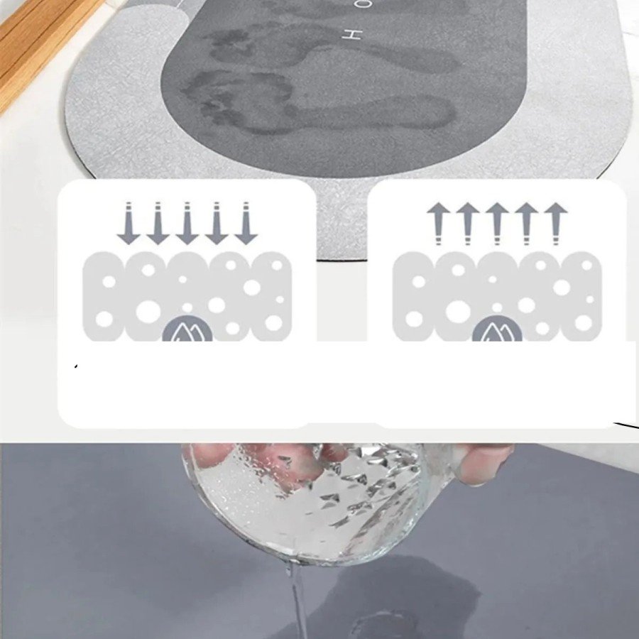 Magic Water Absorbent Anti-Slip Bath Mat Bathroom Foot Mat Magic Water Absorbent Anti-Slip Bath Mat Bathroom Foot Mat