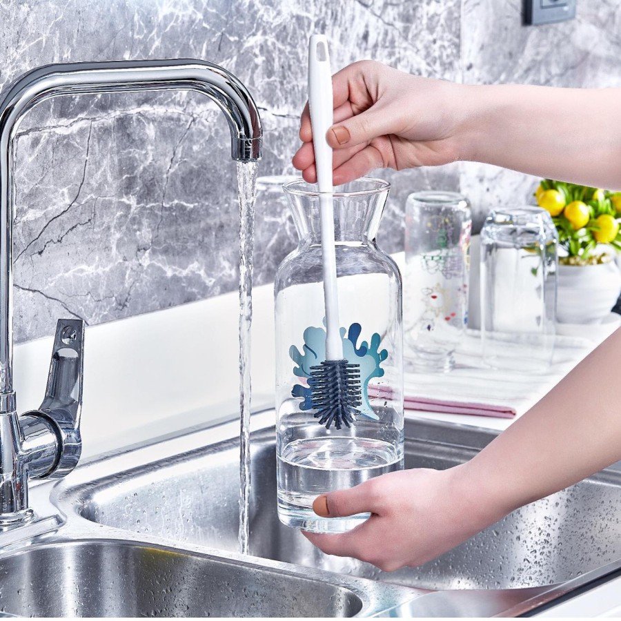 Silicone Feeding Bottle and Bottle Cleaning Brush