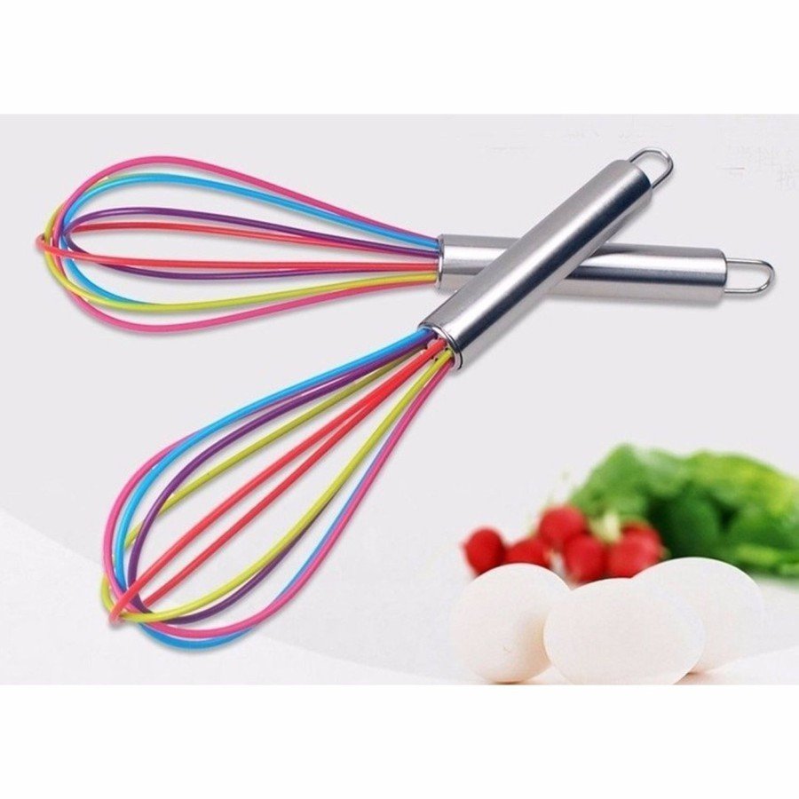 Silicone Whisk Metal Handle Colored Whisk
