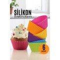Silicone Muffin Mold - Continuous Use Muffin Cake Mold 6 PCS Silicone Muffin Mold - Continuous Use Muffin Cake Mold 6 PCS