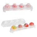 Silicone Based 4 Compartment Transparent Ice Mold Round Icebox