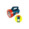 Silver Projector 15w Led Rechargeable Flashlight And X2 Tube 26smd Led Bidirectional
