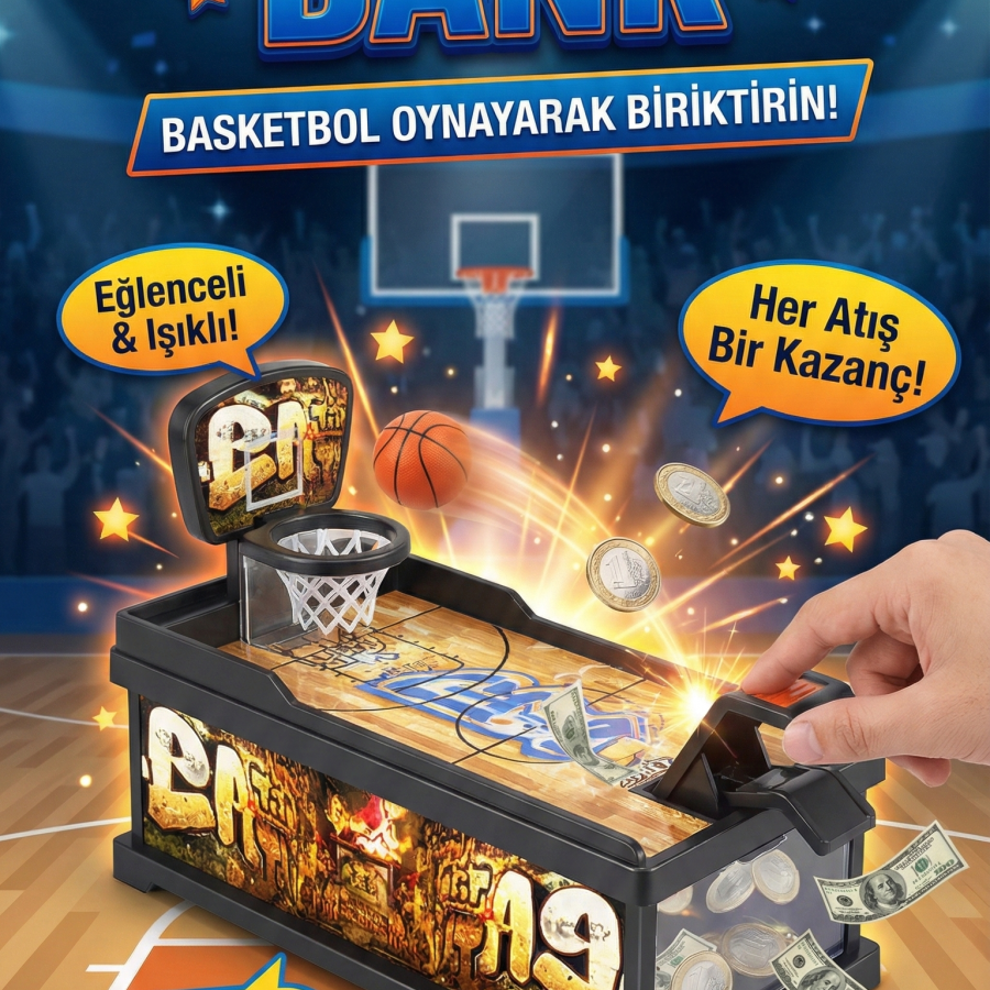 Şımartan Eğlenceli Basket Atmalı Basketbol Kumbara Şımartan Eğlenceli Basket Atmalı Basketbol Kumbara