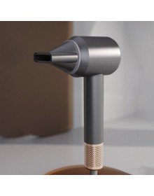 GRAY BLDC TURBO ENGINE HAIR DRYER 1500W3-KDM.SPEED4-KDM.HEAT SETTING=HOT-WARM-LIGHT-COLD SHD-1740