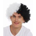 Black White Curly Afro Bonus Wig Fan Bonus Hair