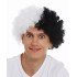 Black White Curly Afro Bonus Wig Fan Bonus Hair