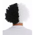 Black White Curly Afro Bonus Wig Fan Bonus Hair