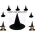Felt Black Witch Hat Adult Size 6 Pieces