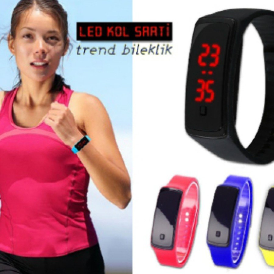 Black Screen Led Wristwatch (Black)
